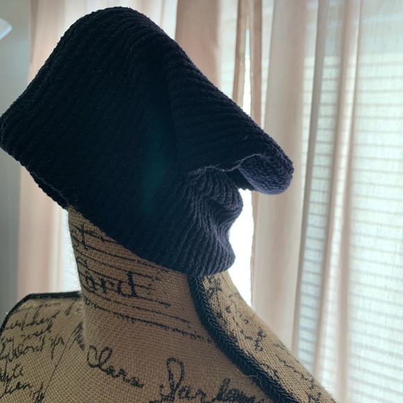 Dark navy unisex beanie. One Size - Picture 3 of 3